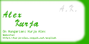 alex kurja business card